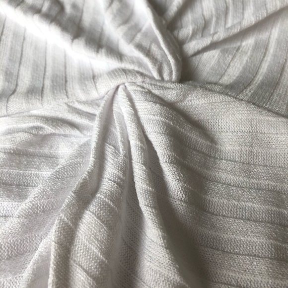 Zara White Front Knotted Crop Top Size M NWOT - Picture 2 of 5